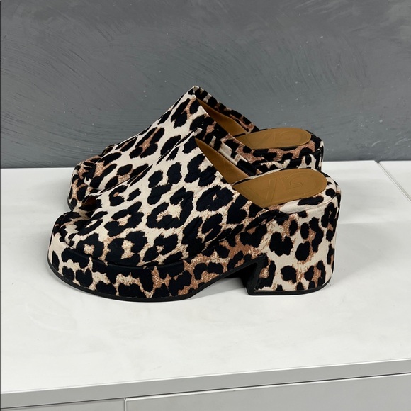 Ganni Shoes - Ganni Animal Print Platform Mules